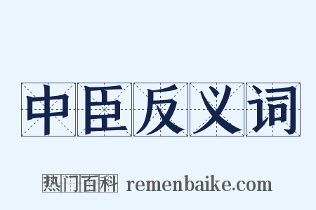 中臣反义词是什么意思的图片
